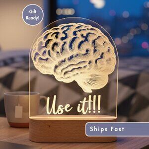 Brain Night Light – Personalized Gift for Neuroscience Enthusiasts